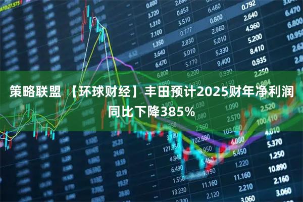 策略联盟 【环球财经】丰田预计2025财年净利润同比下降385%